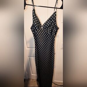 Camila Coelho Black and White Polka Dot Midi Dress